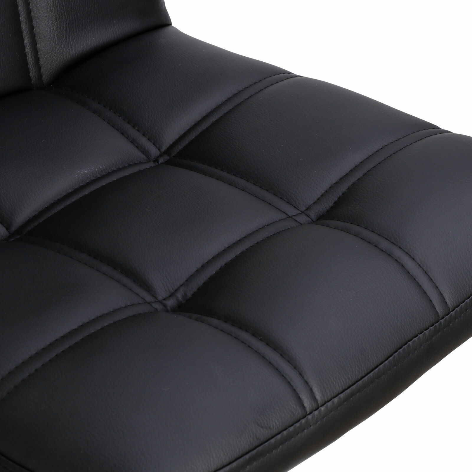 360° Rotation Bar Stools with Back PU Leather 2 PCS Reception Office Home Chair