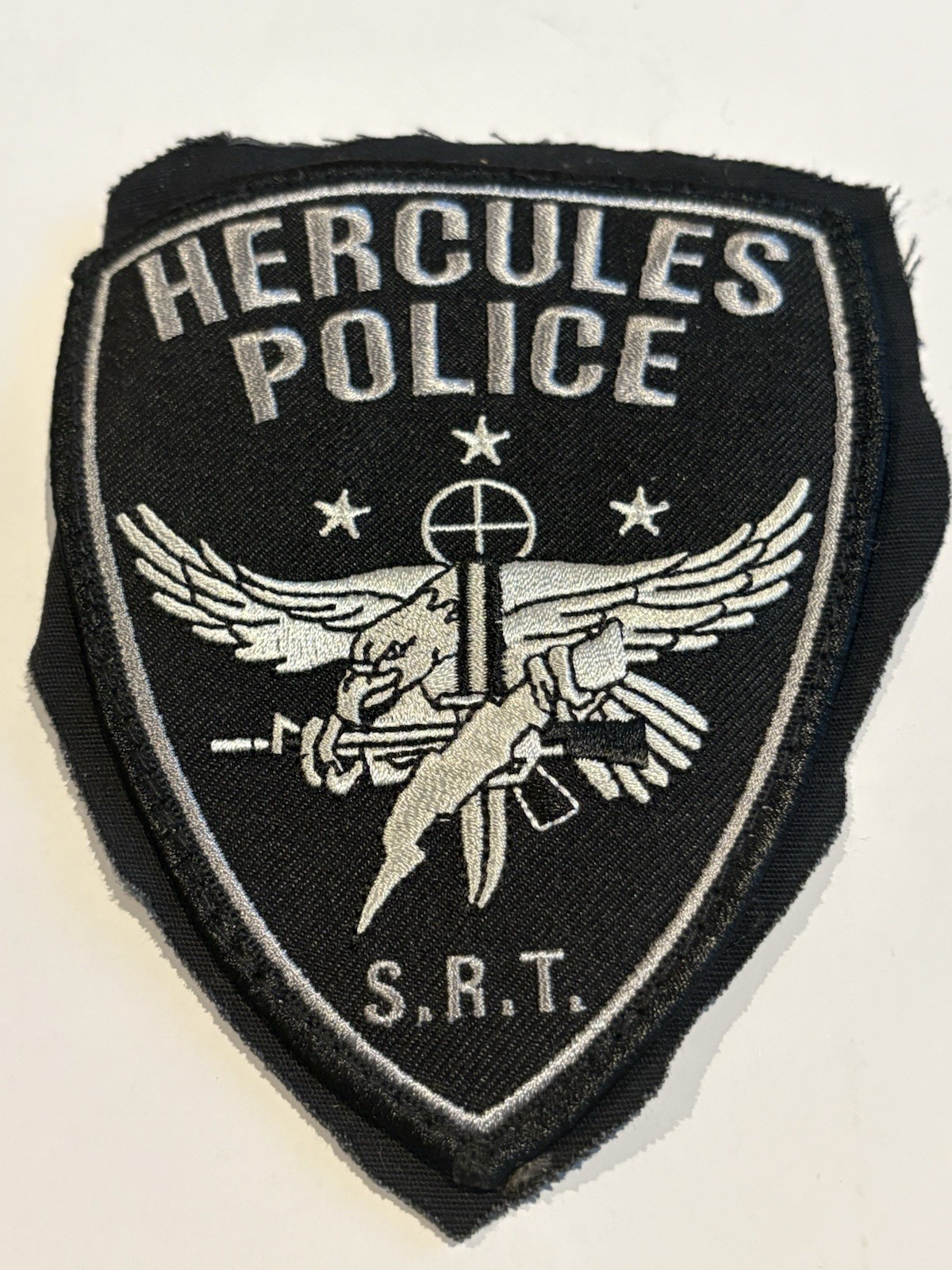 NICE🇺🇸VINTAGE “HERCULES”POLICE S.R.T. EMBROIDERED UNIFORM PATCH👀LQQK👀