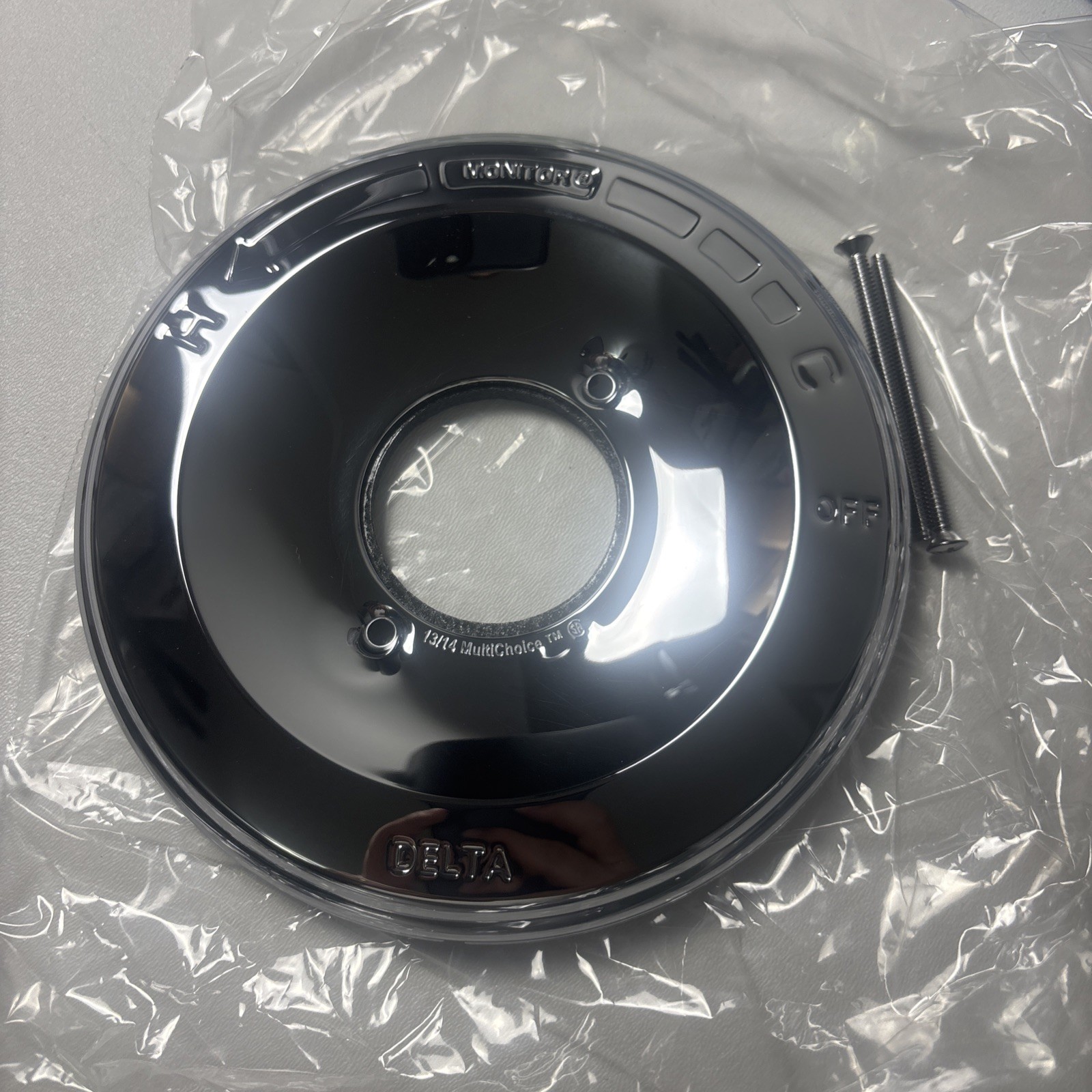 NEW DELTA MONITER CHROME  SHOWER FAUCET FACE TRIM PLATE