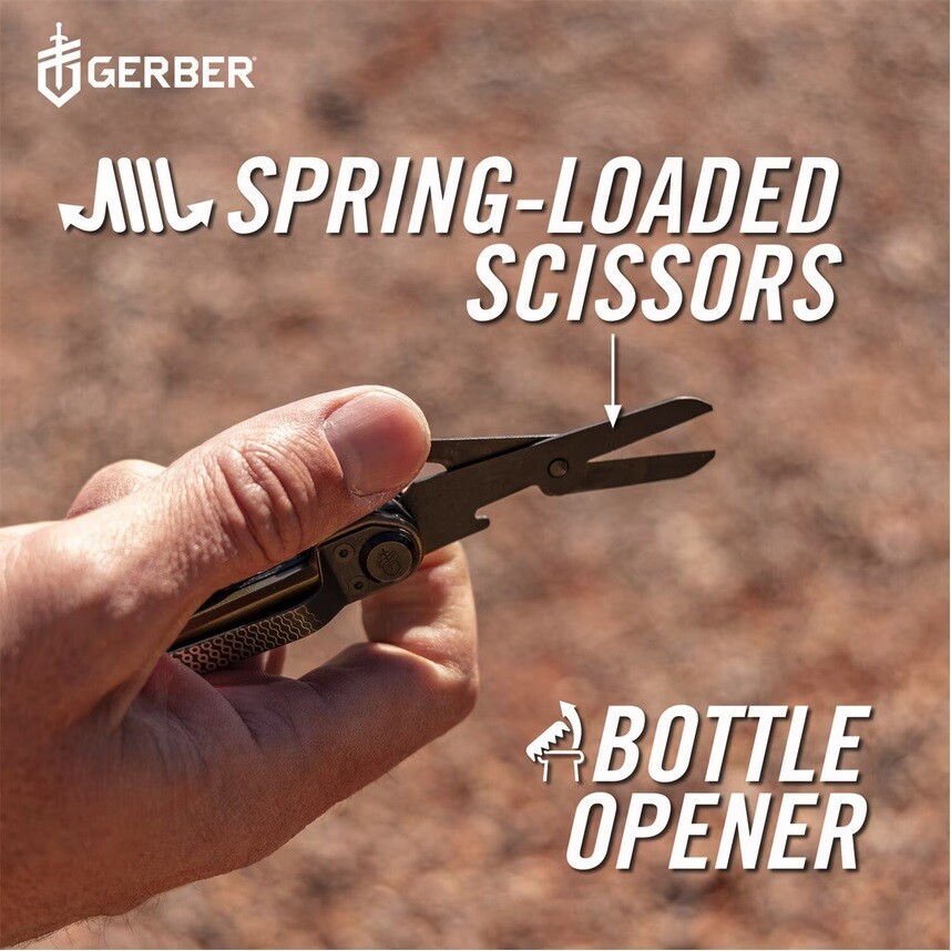 GERBER ARMBAR SCOUT COMPACT MULTI-TOOL FOLDING POCKET KNIFE 7 TOOLS