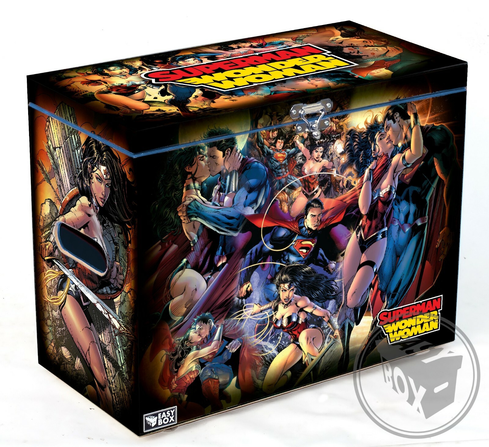 Superman & Wonder Woman (New 52) - Large Comic Book Hard Box Chest MDF