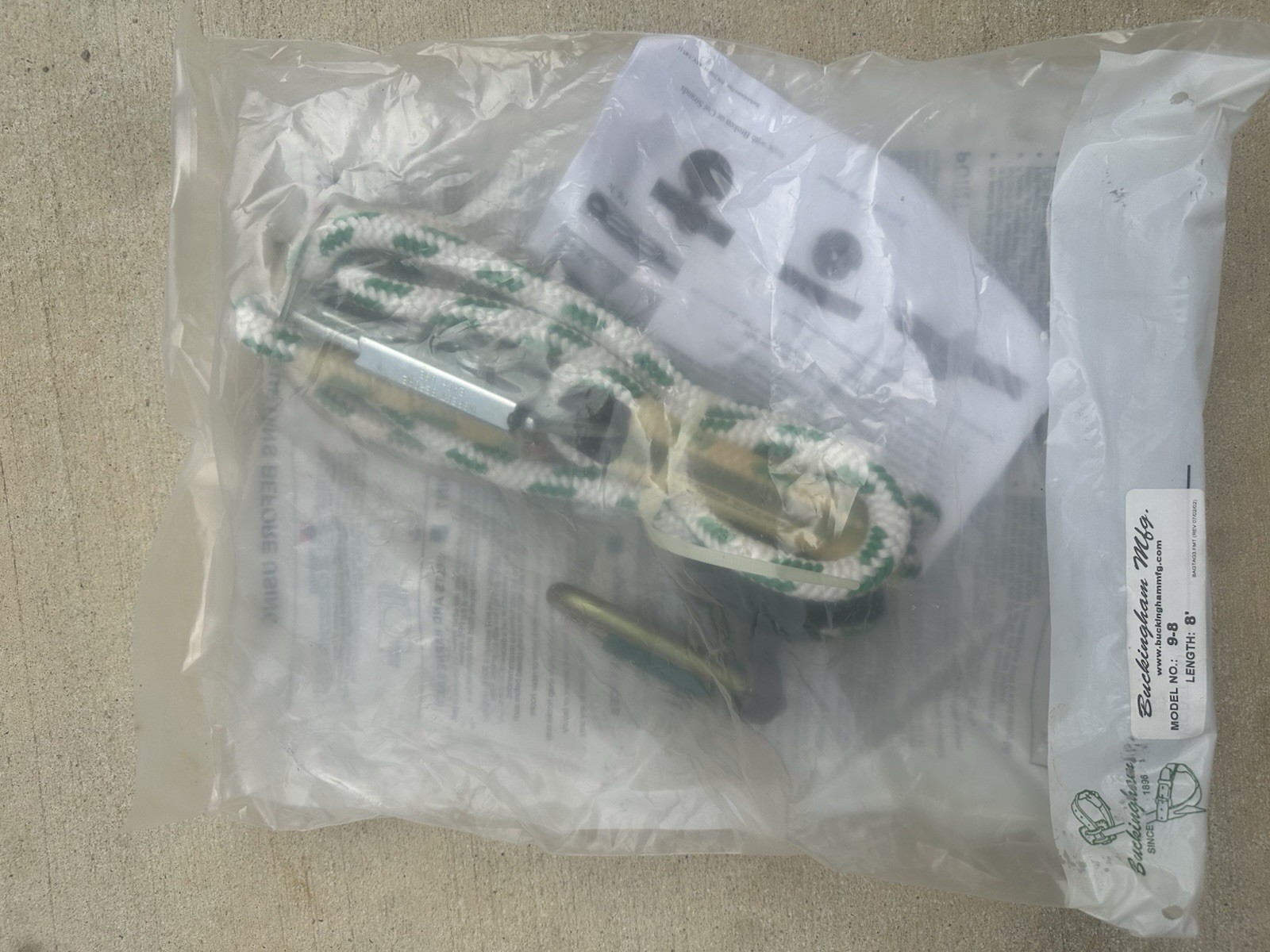 Buckingham BuckAdjuster 9-8 Positioning Lanyard 8' New, No Packaging