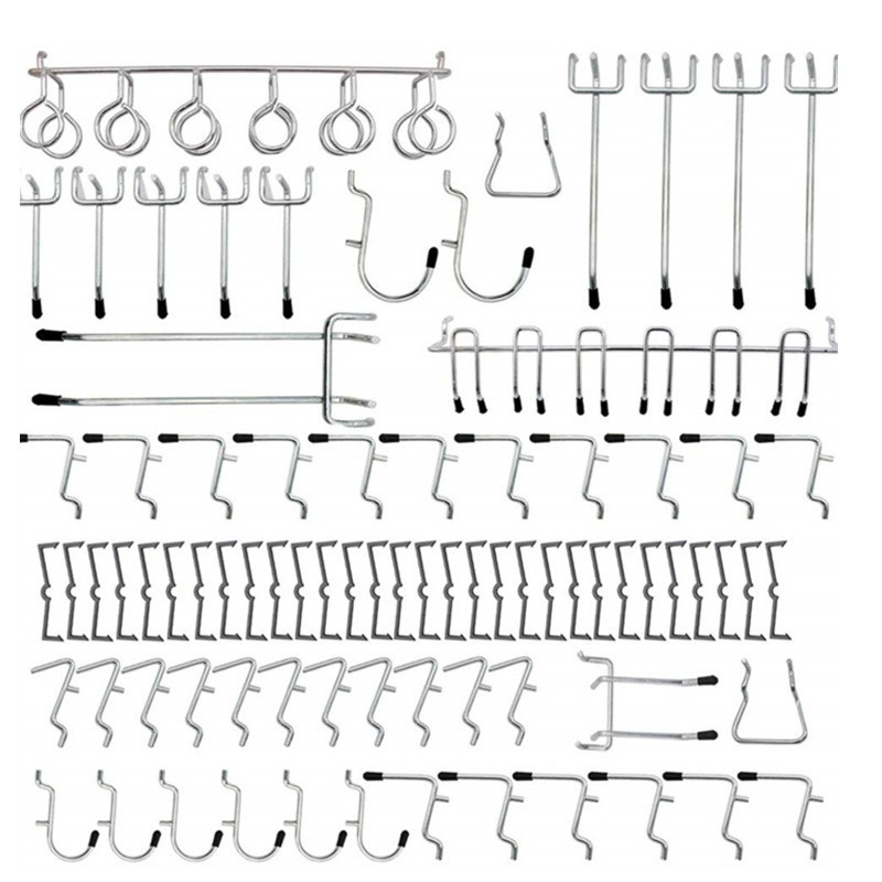 81pcs Pegboard Hangers Set Kit For Work Shop Storage Display Organization Garage