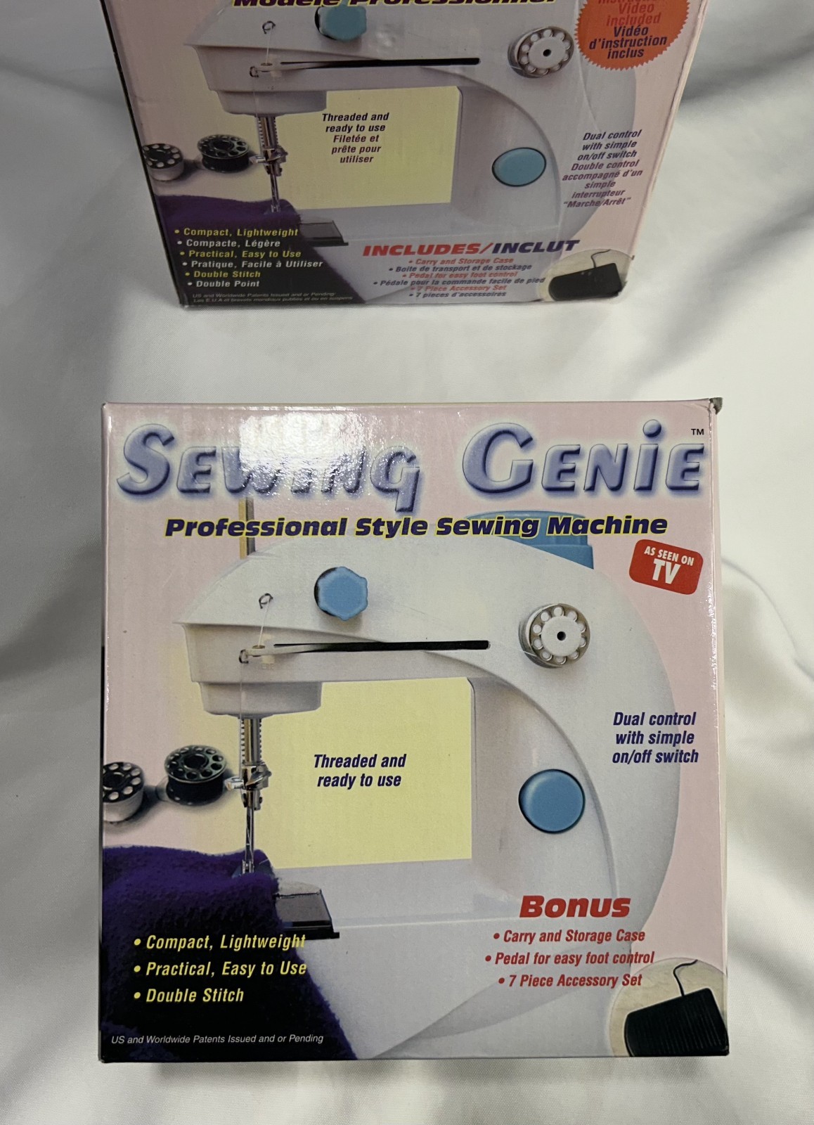Sewing Genie Sewing Machine NIB 2003 + Bonus Mini-Stitcher + VHS *Pristine Cond*