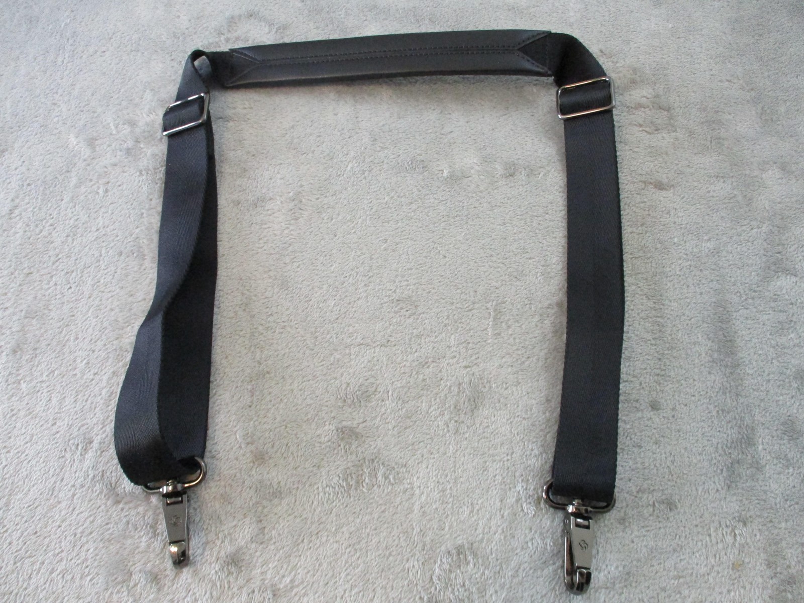 Samsonite Shoulder Strap Black Adjustable Leather Replacement Bag Luggage Nylon