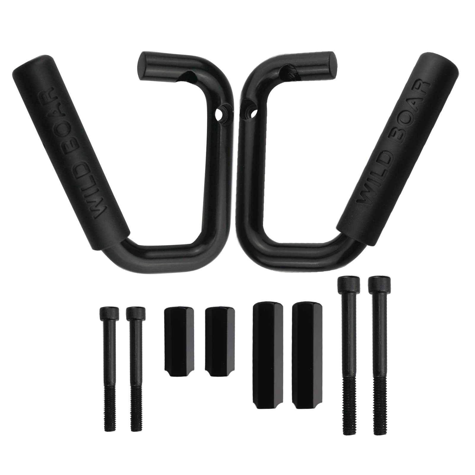 Pack of 2 Front Grab Bar Handles Black Textured Compatible Front,