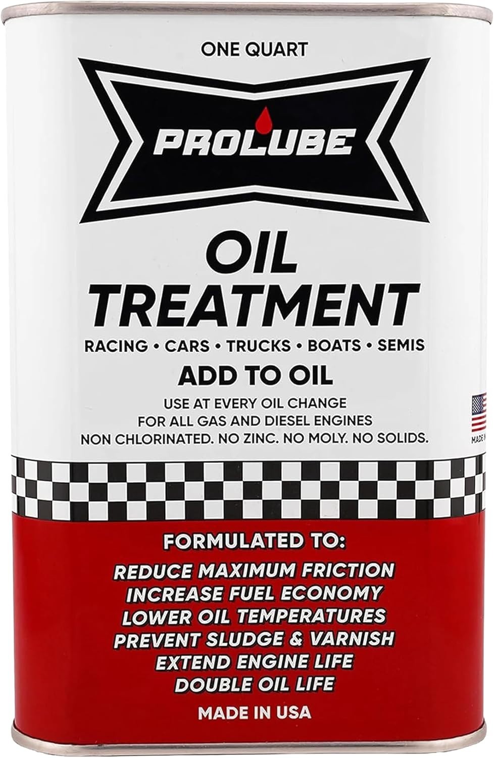 Prolube Engin Oil Treatment 1QT - Engine Oil Additive for Gas & Diesel Engines