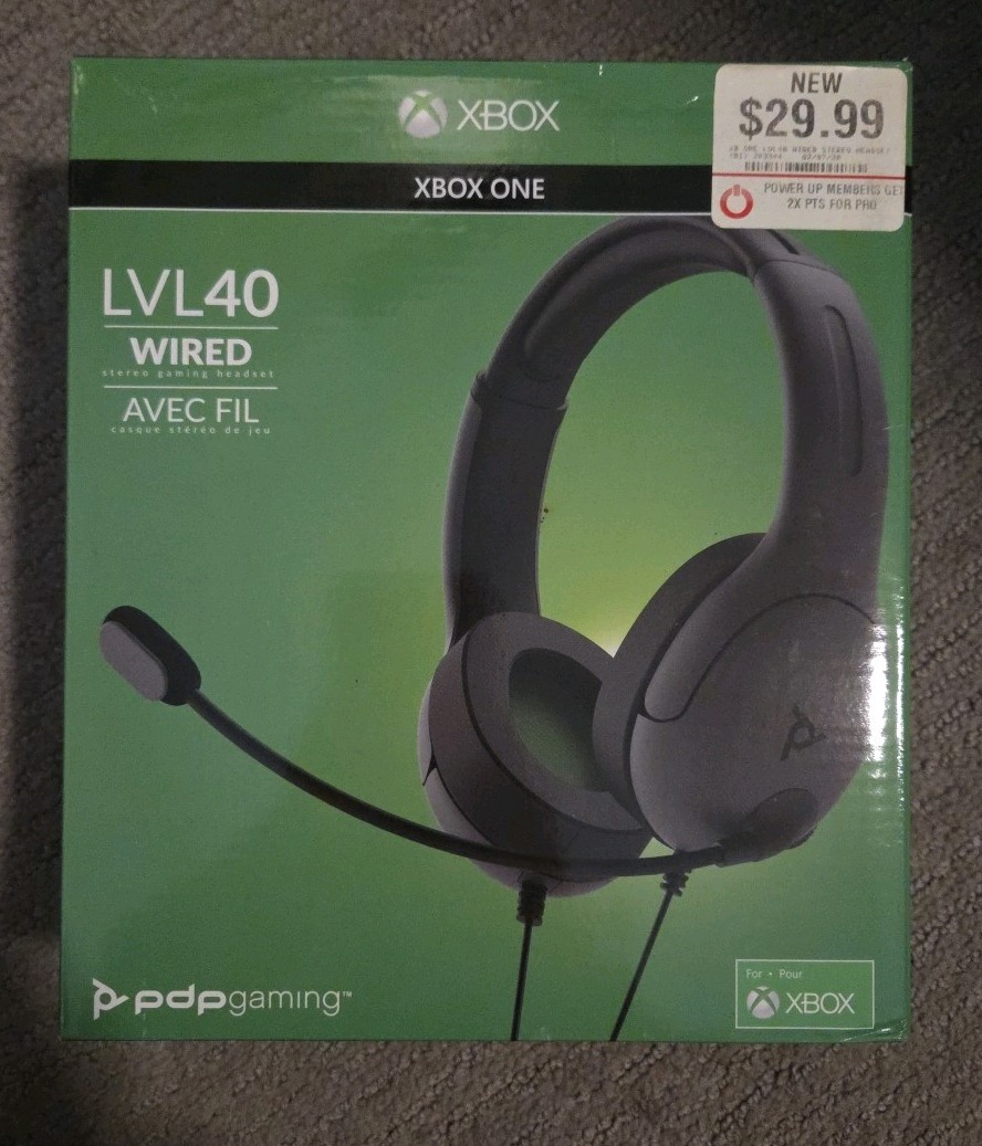 Xbox One PDP Gaming LVL40 Wired Stereo Headset Over-Ear with Microphone