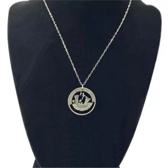 Northern Marina Islands Cut Coin Necklace, 18-inch Chain