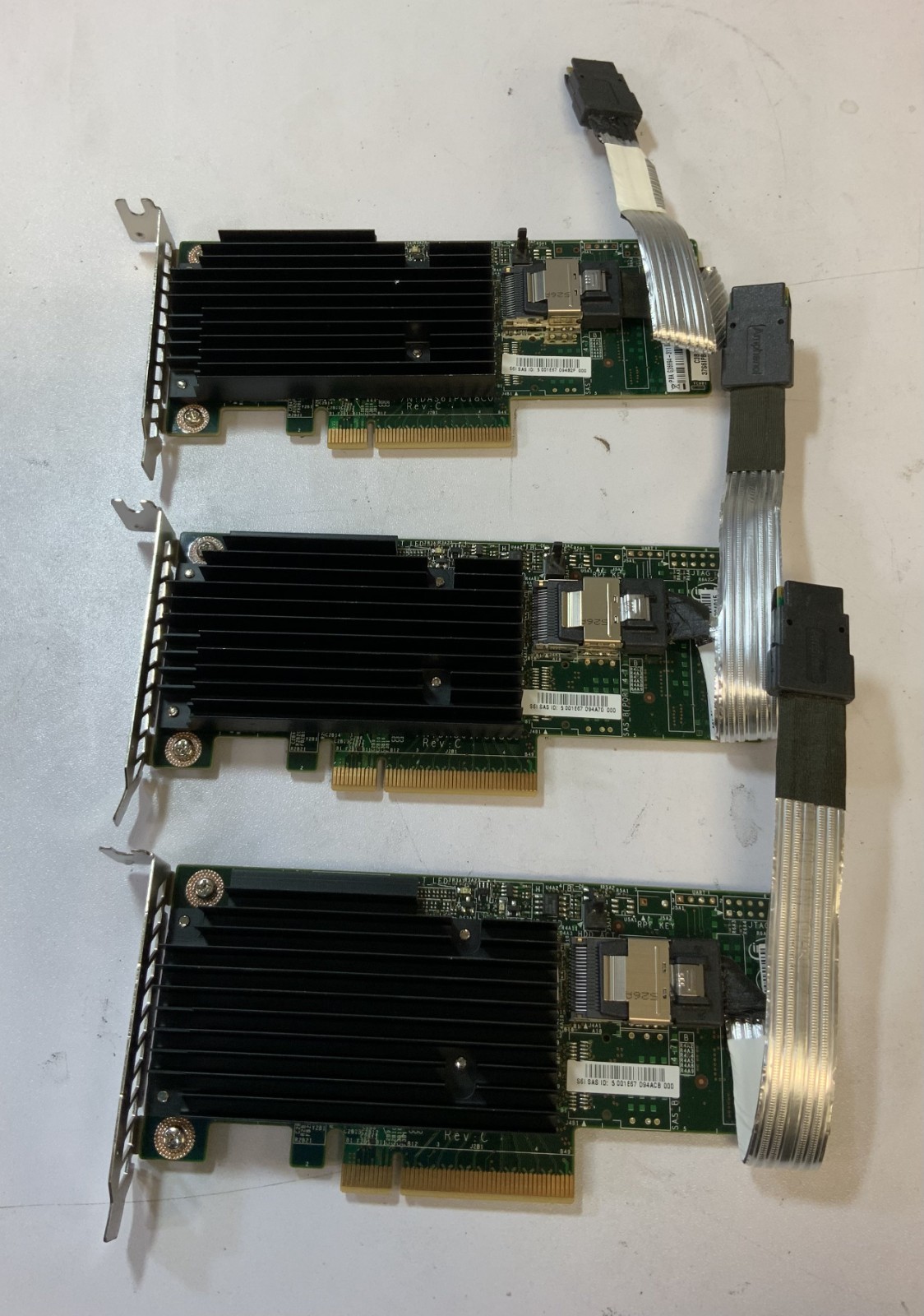 (Lot of 3) Intel G36694-311 8Port 6Gb/s SAS SATA PCIe RAID Controller Card "Q6G"