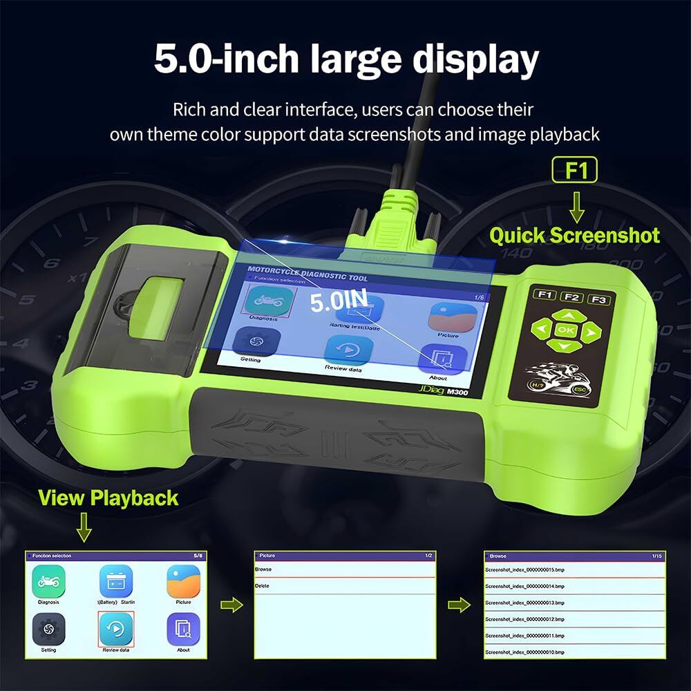 JDiag M300 Full Version Motorcycle Diagnosis OBD2 Scanner Moto Fault Code Reader