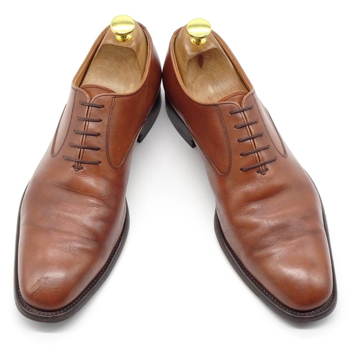 SCOTCH GRAIN 25.5cm Plain Toe Scotch Grain Brown Leather Business Shoes Dress Sh