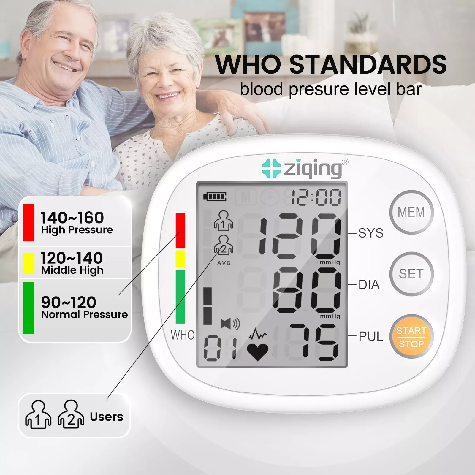 Accurate Digital Wrist Blood Pressure Monitor BP Cuff Gauge Heart Rate Machine.