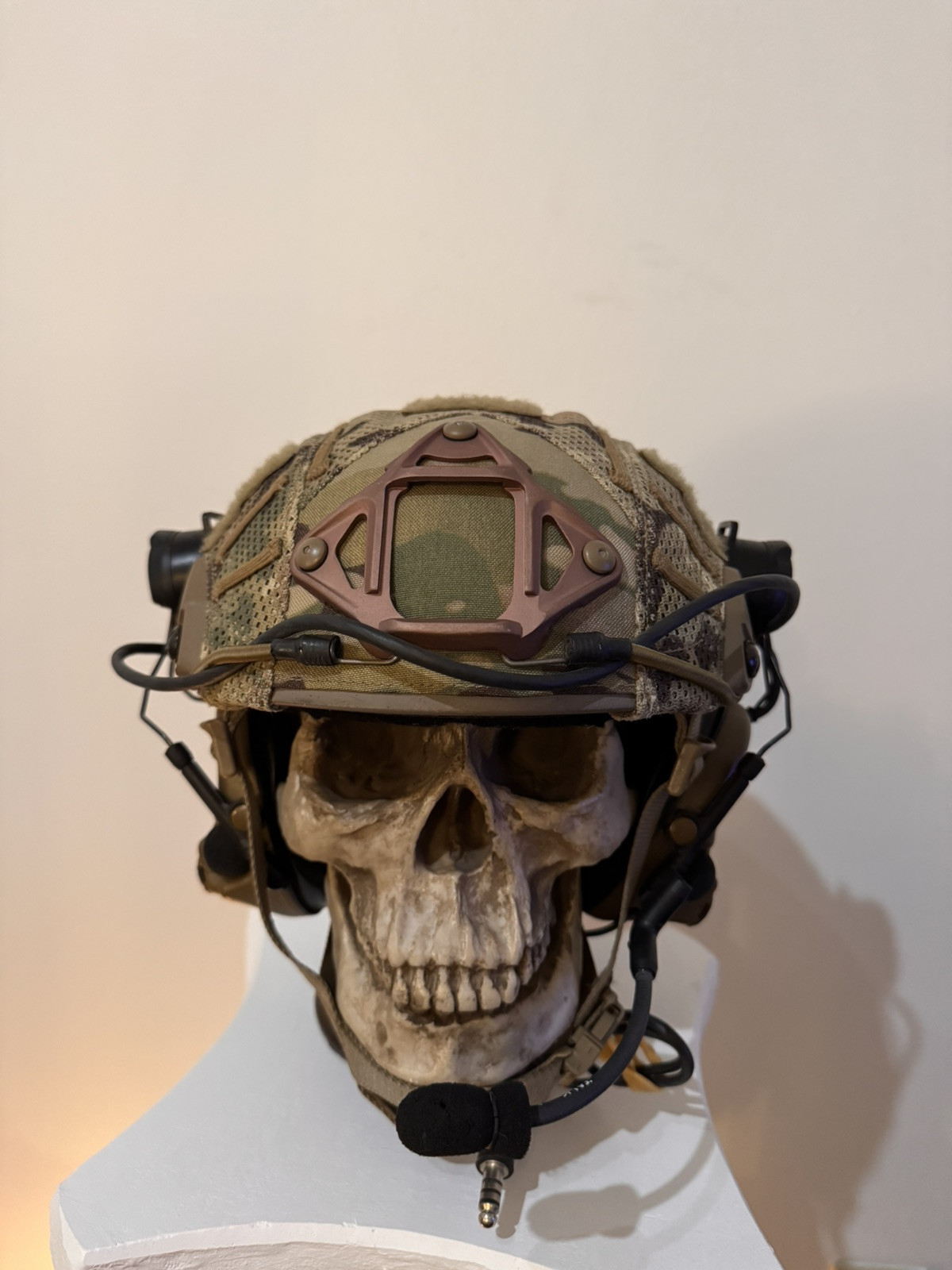 RARE Ops-Core FAST Ballistic Helmet Medium Tan With Peltors CAG SOF Ranger