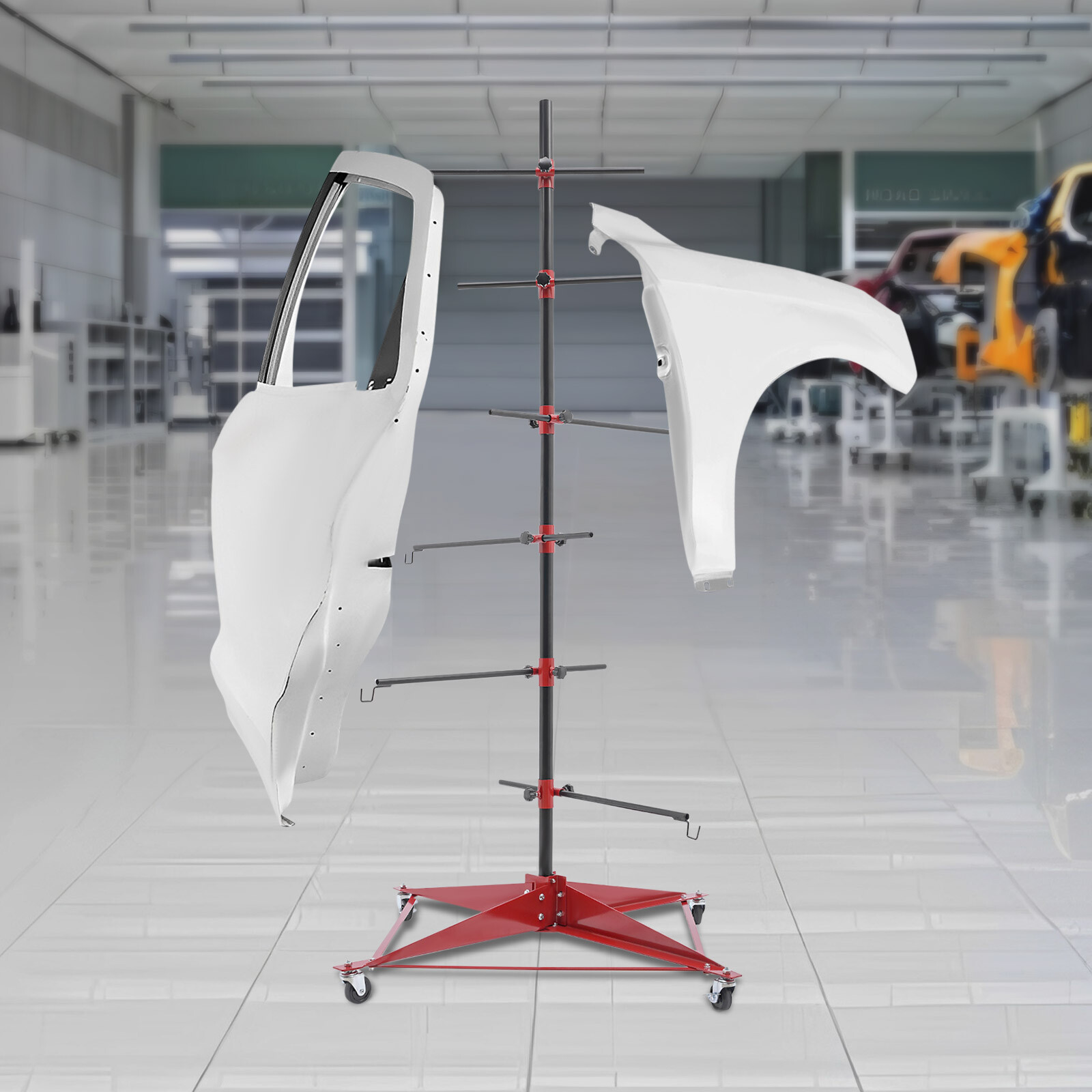 Auto Body Paint Stand Painting Rack Holder Tool Car Door Hood Fender Panel 180cm