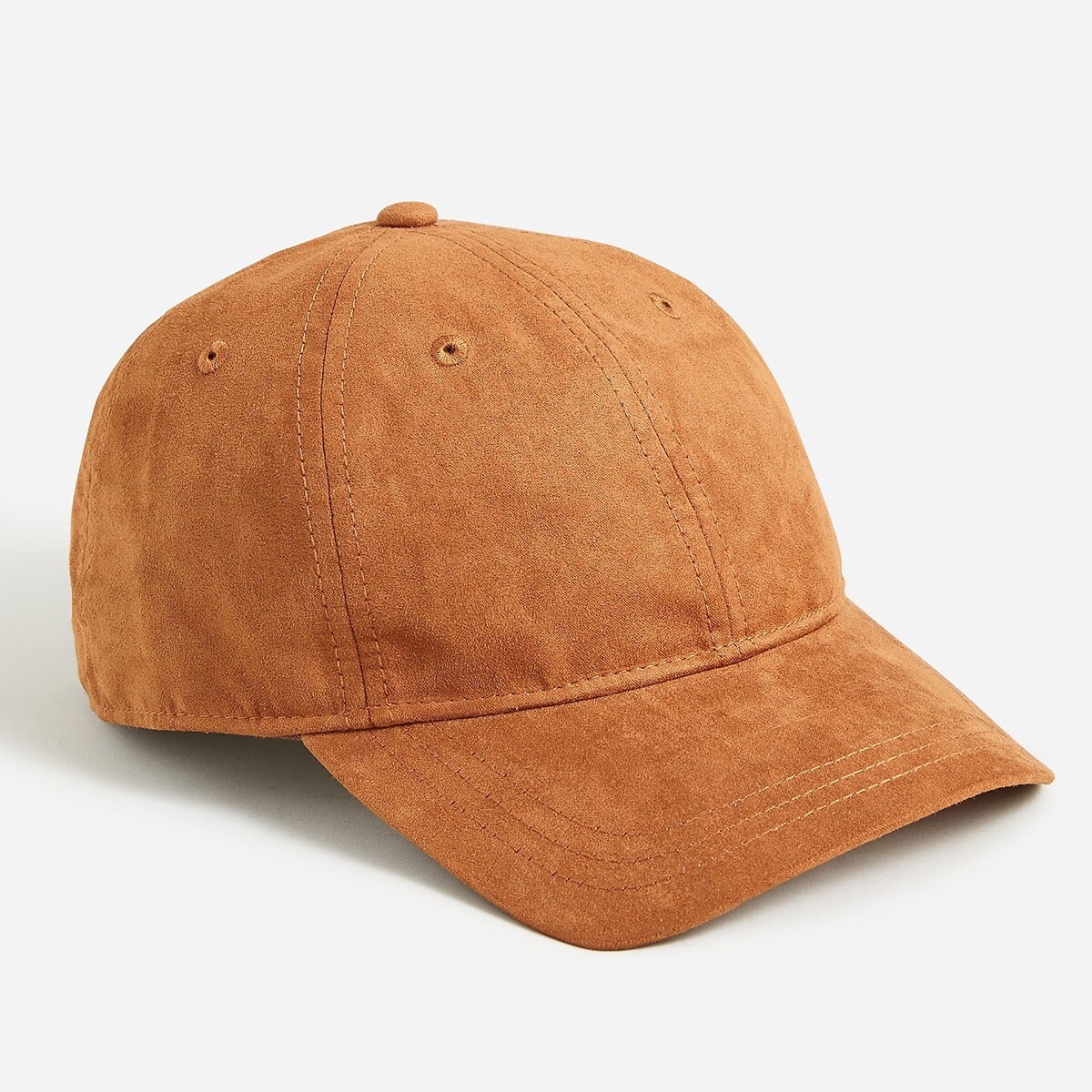 J. Crew NWT $59.50 Faux-Suede Baseball Cap in Brown (Light Cognac)