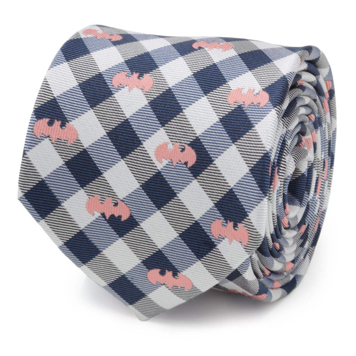 DC Batman Plaid Navy Men's Tie