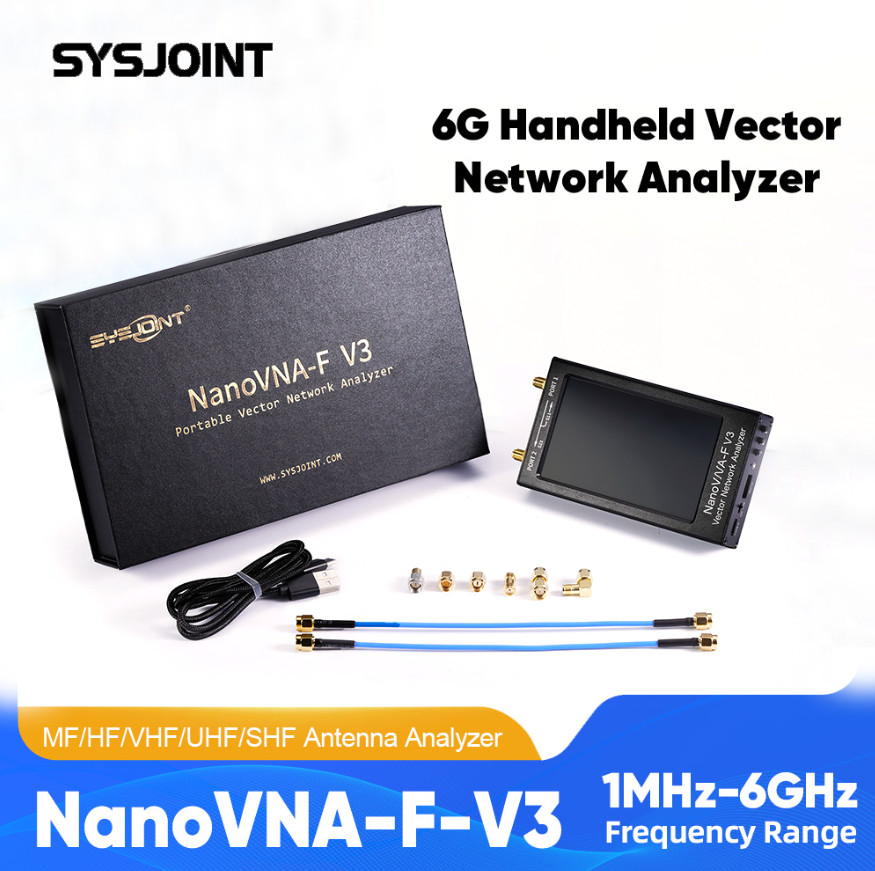 NanoVNA-F V3 1MHz-6GHz Vector Network Analyzer VNA for MF/HF/VHF/UHF/SHF Antenna