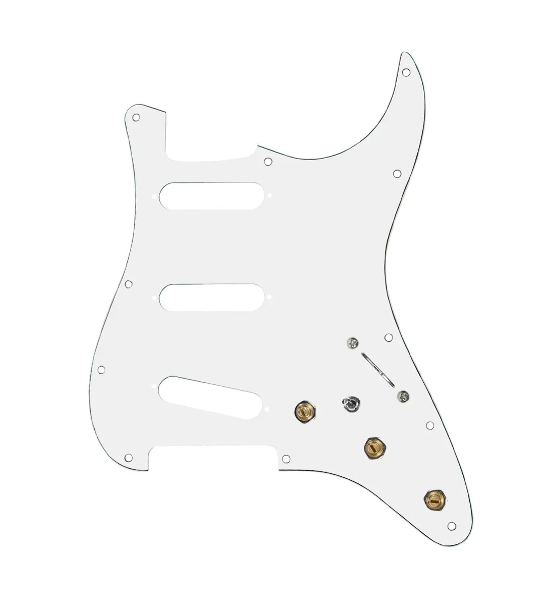 920D Custom 7 Way w/ Toggle Pre-Wired SSS Strat Upgrade Pickguard - White