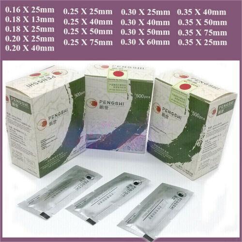 PengShi Acupuncture TCM Acu Needles with guide tube 500/BX Massage Cupping Treat