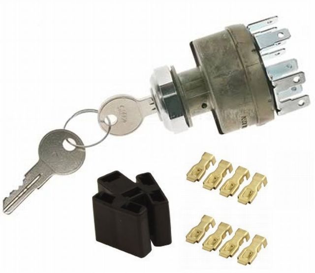 Ignition Switch f Heavy Duty 4 Position Keyed Stainless Bezel packard 56