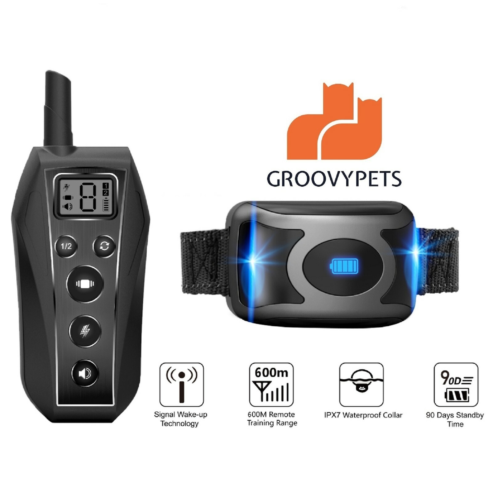 2K FT/650 YD Remote Dog Training Shock Collar Trainer for Small Medium Large Dog