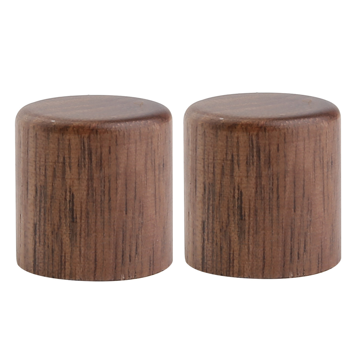 2pcs Walnut Wood Tele Style Dome Knobs Guitar Wood Barrel Knobs for Metric Pots