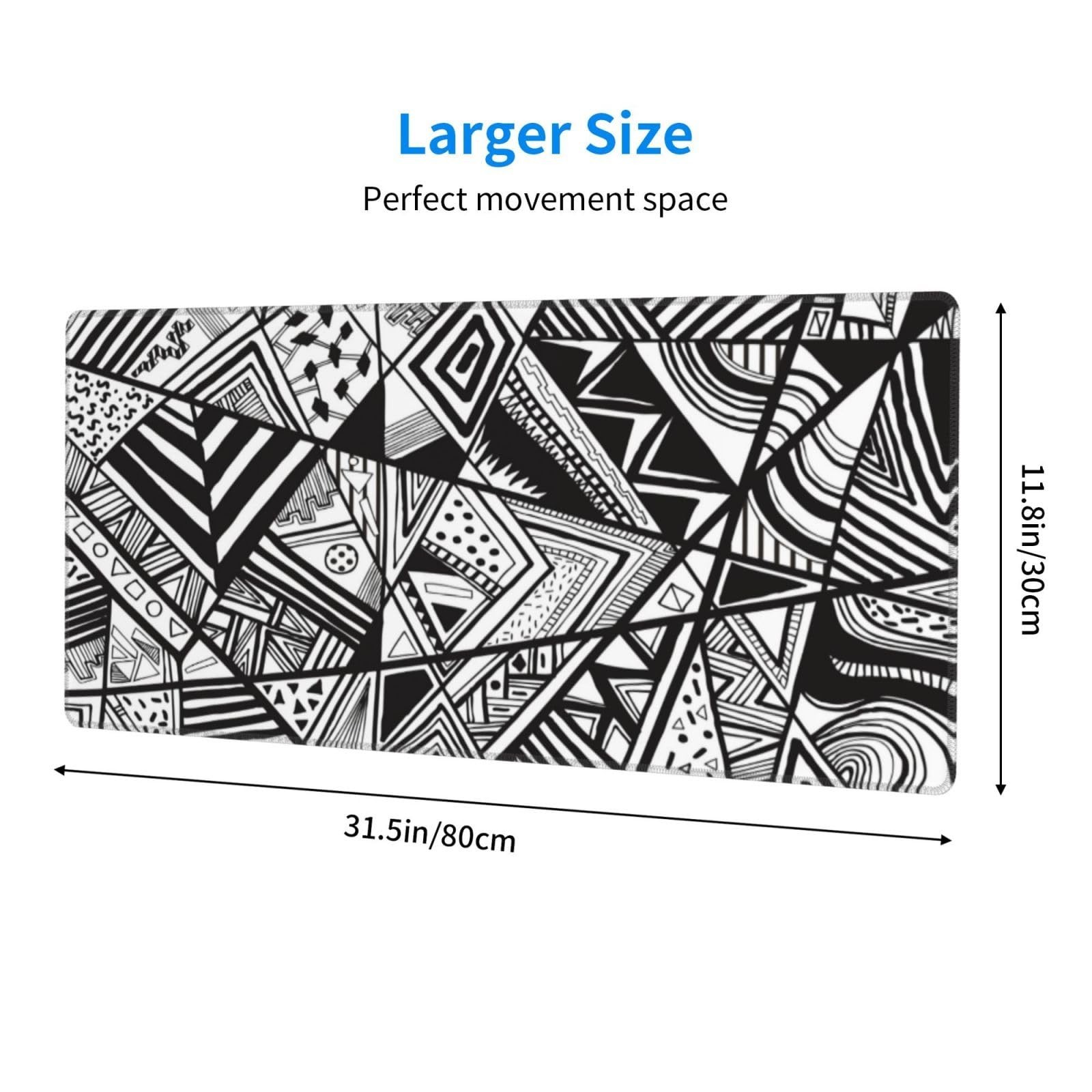 Gaming Mouse Pad, Large Non-Slip Rubber Base Mousepad, Keyboard Mouse Mat, De...