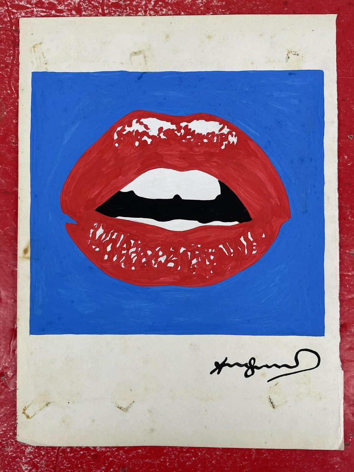 Andy warhol Drawing on paper (Handmade) signed and stamped