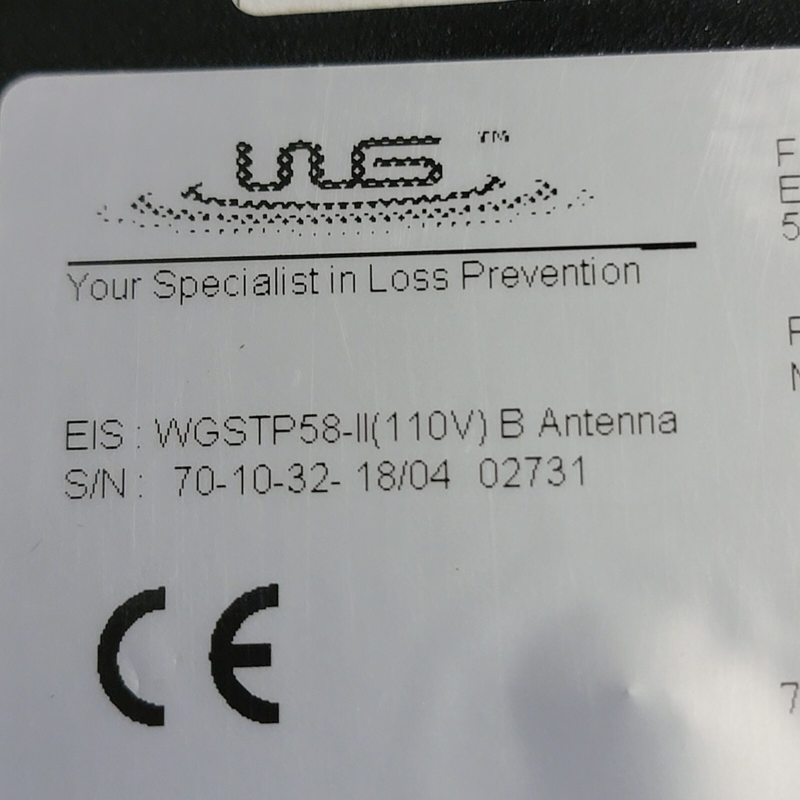 WG Loss Prevention Stealth Pad System - Model: WGSTP58