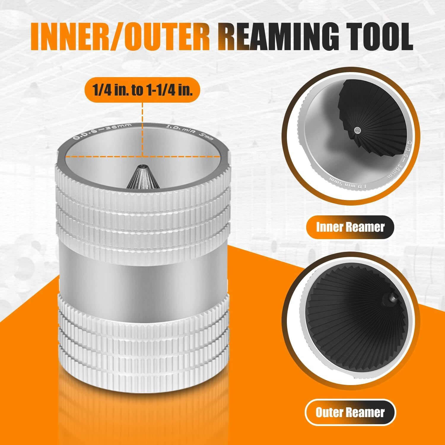 29983 223S Tubing and Pipe Reamer Inner/Outer Copper and Stainless Steel Cutting