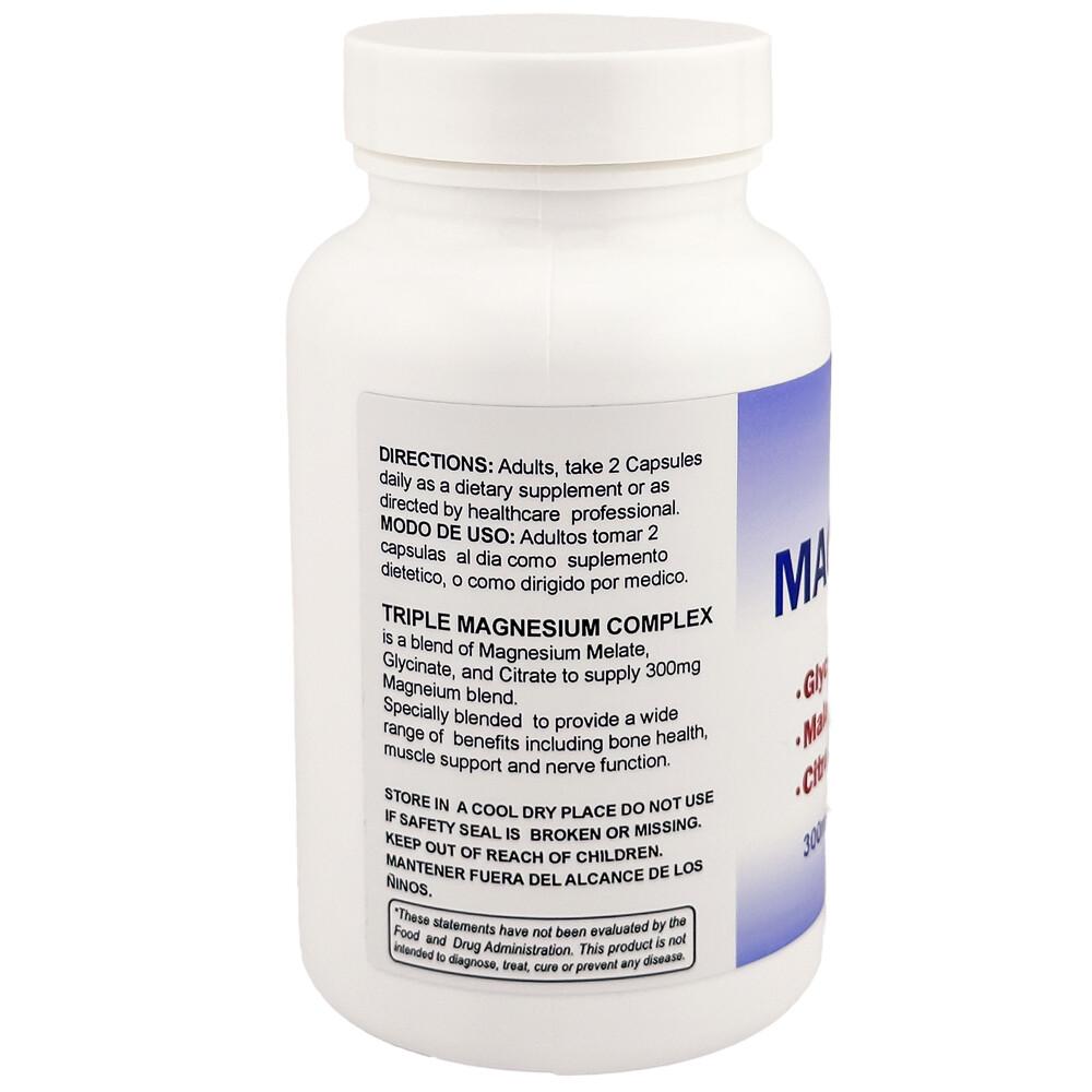 Sunshine Naturals Supplement. Triple Magnesium Complex 300mg.