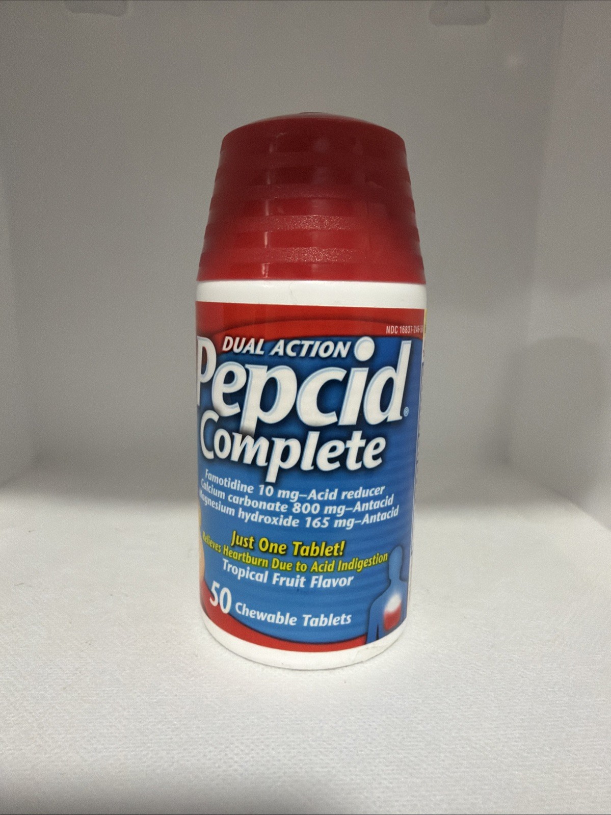 PEPCID Complete Acid Reducer Antacid Tropical Fruit Chewable 50 Tablet Exp 09/28