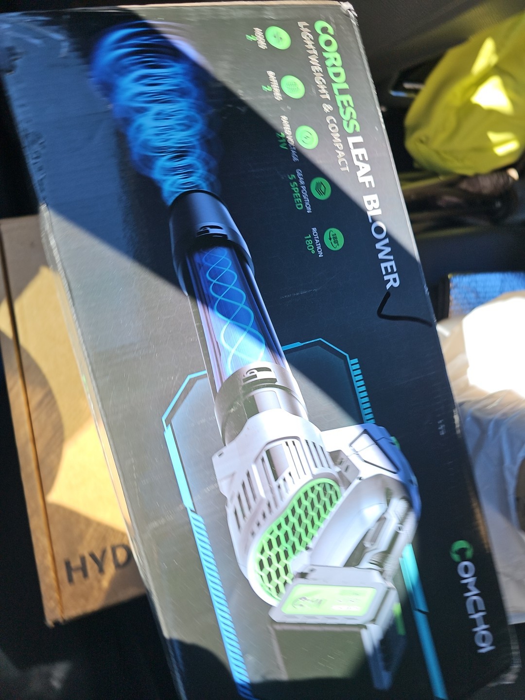 Comchoi Cordless Leaf Blower - 500000RPM Electric Blower 5 Speed