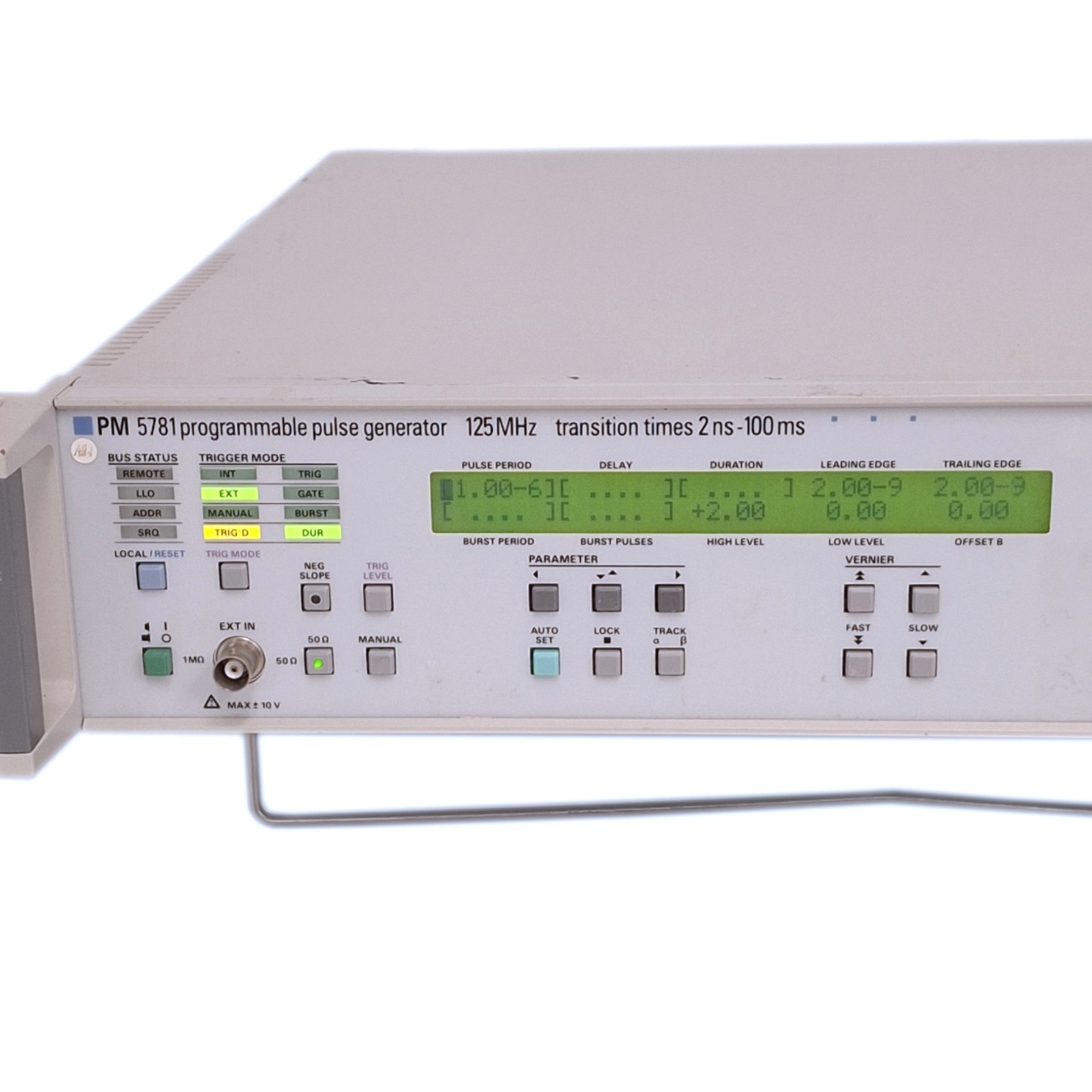 Philips PM5781 Programmable Pulse Generator, 125MHz, 2U Rack, 120VAC, GPIB