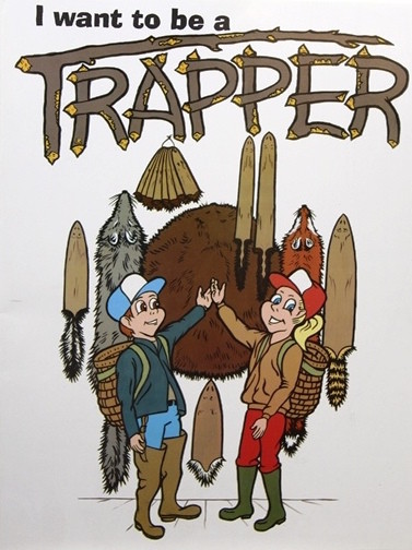 Book "I Want To Be A Trapper Coloring Book" By Keith Winkler Trapping Children