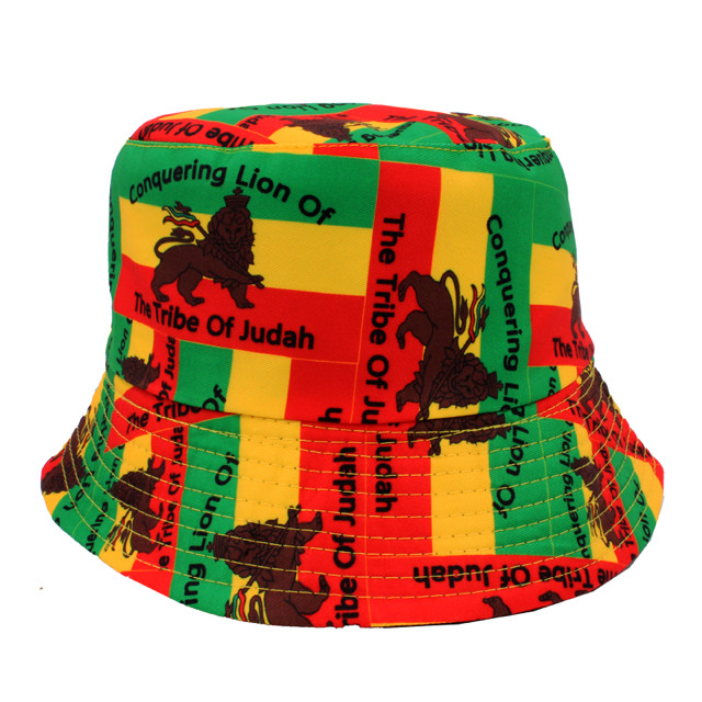 Conquering Lion of The Tribe of Judah Rasta Happy Bucket Hat