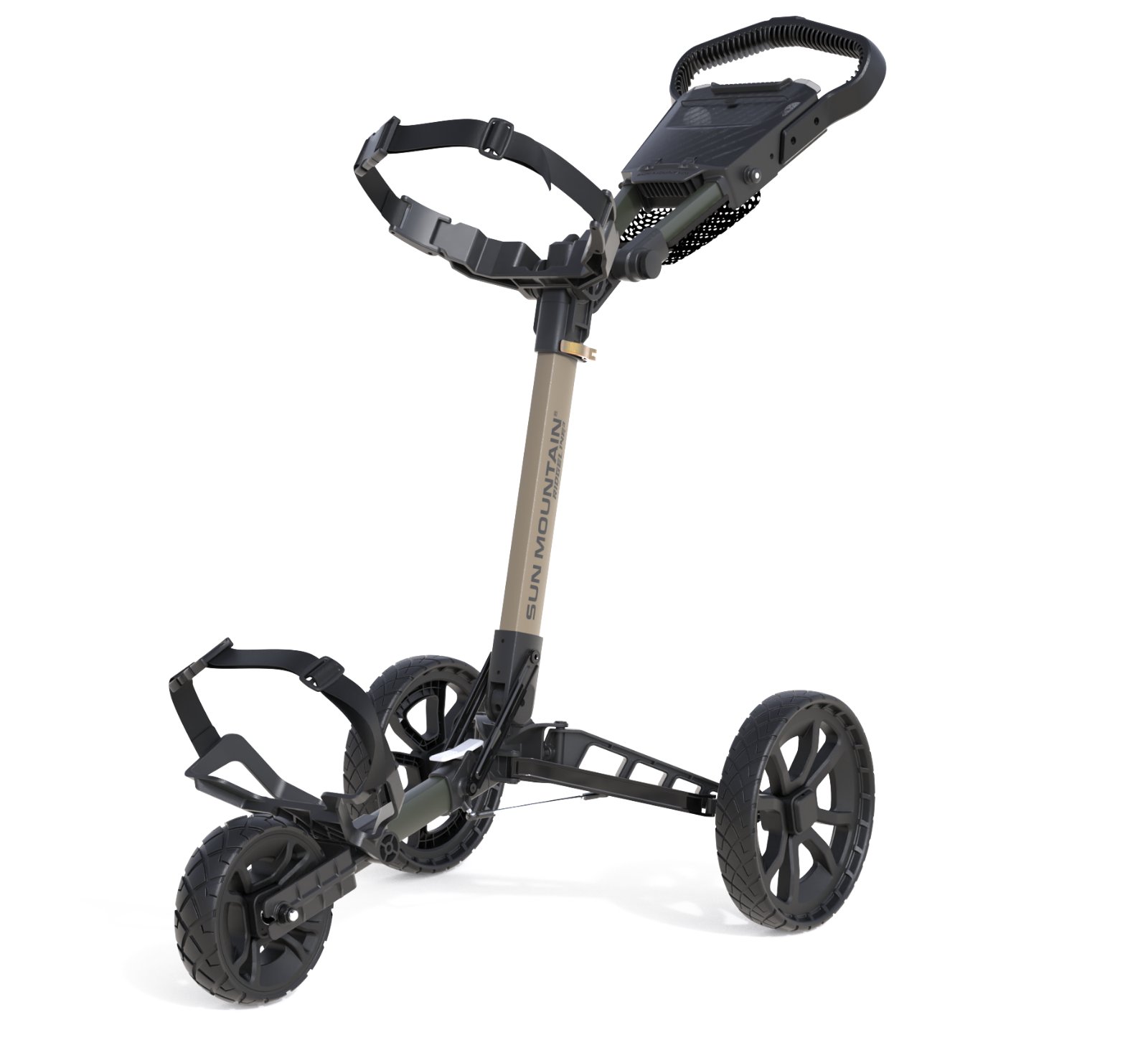 Sun Mountain Golf 2024 Ridgeline 3-Wheel Push Cart - Sun Mountain Dealer - SAND