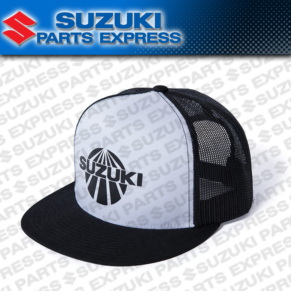 NEW SUZUKI VINTAGE TRUCKER SNAPBACK HAT GSXR RMZ LTZ DRZ HAYABUSA 990A0-17150
