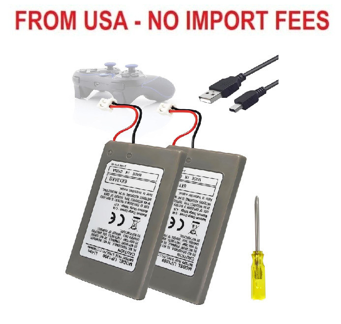 LIP1359 for PlayStation 3 Controller Battery: 2 Pack Upgraded Replacement Batter