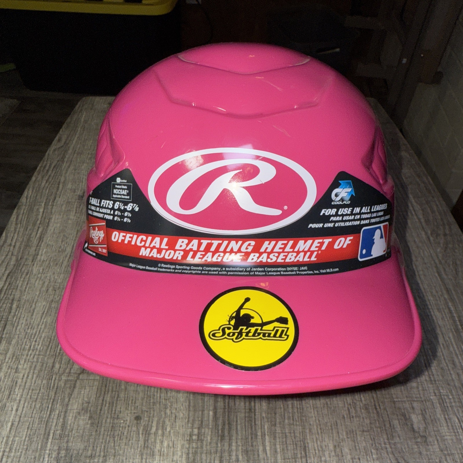 NEW NWT Rawlings T-Ball Batting Softball Youth Helmet PINK 6 1/4 - 6 7/8