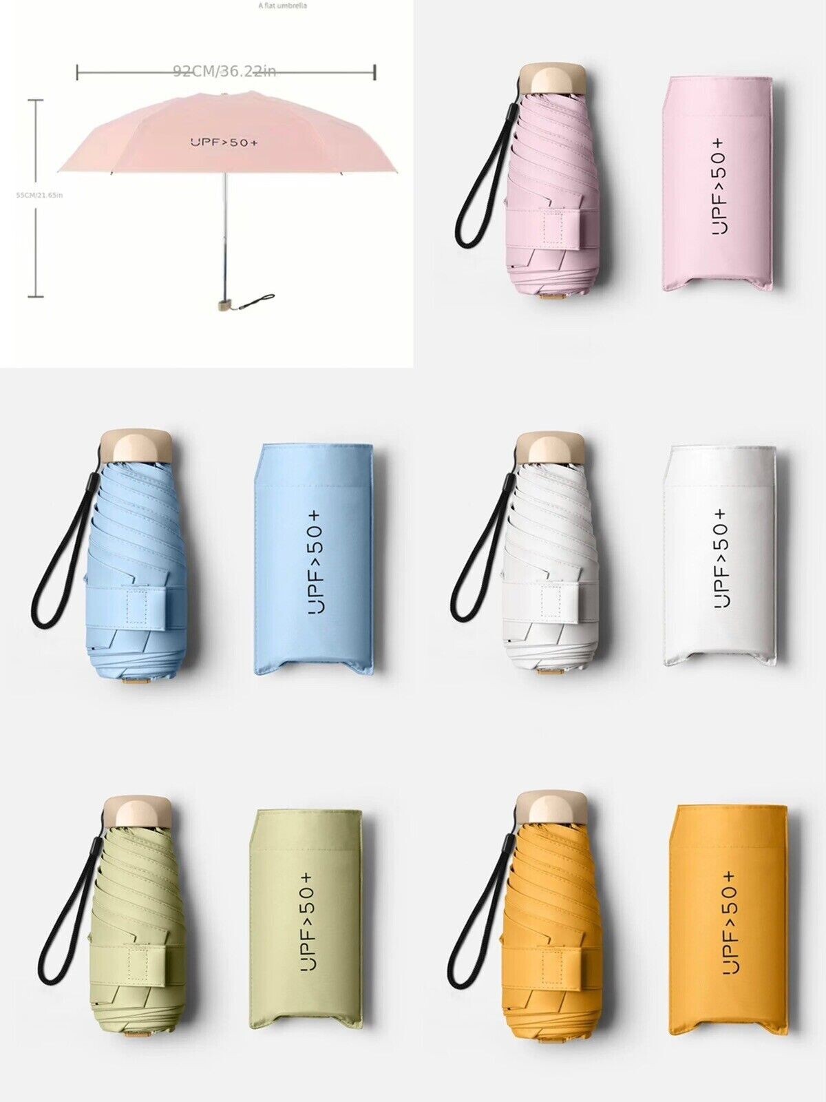 Mini Pocket Umbrella Anti-UV Sun/Rain Windproof Folding Travel Light Umbrella US