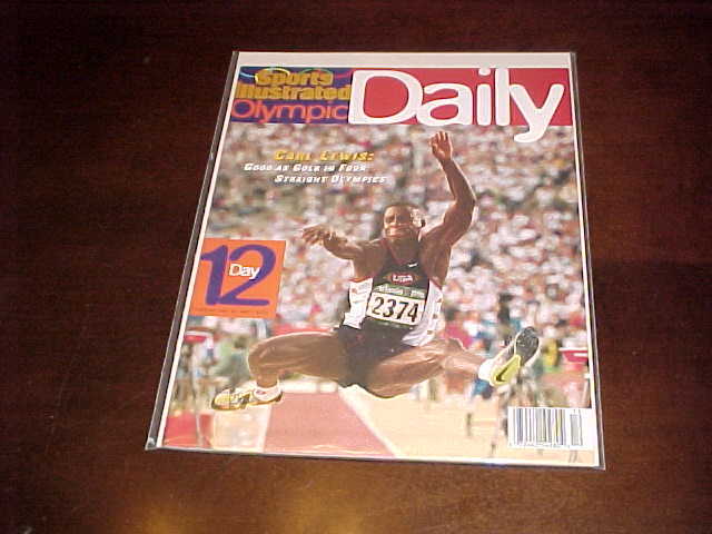 1996 Sports Illustrated Olympic Daily Program Track and Field Carl Lewis Day 12