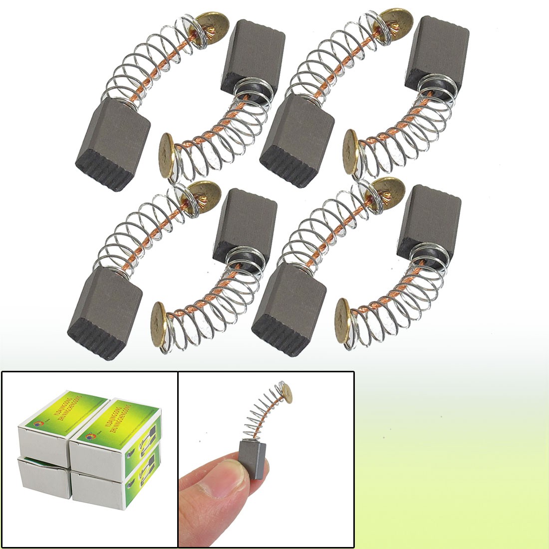 8 x Spring Type Electric Planer Motor Carbon Brushes 1/2" x 5/16" x 1/5"