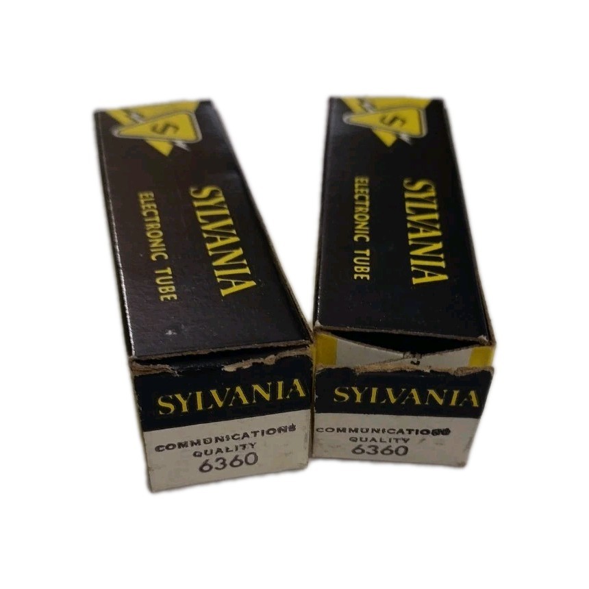 Sylvania Electronic Tube 6360 LOT of 2 NEW in box Vintage Vacuum Tube