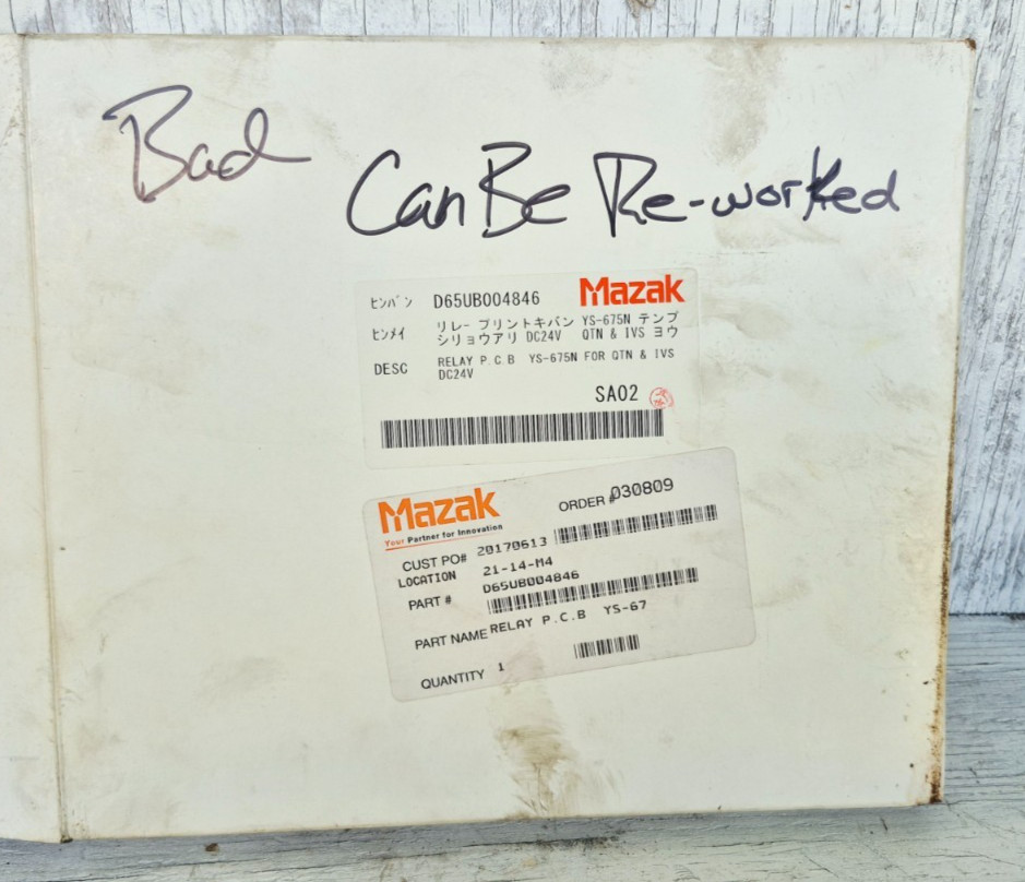 Mazak D65UB004844 PC board - Marked Bad