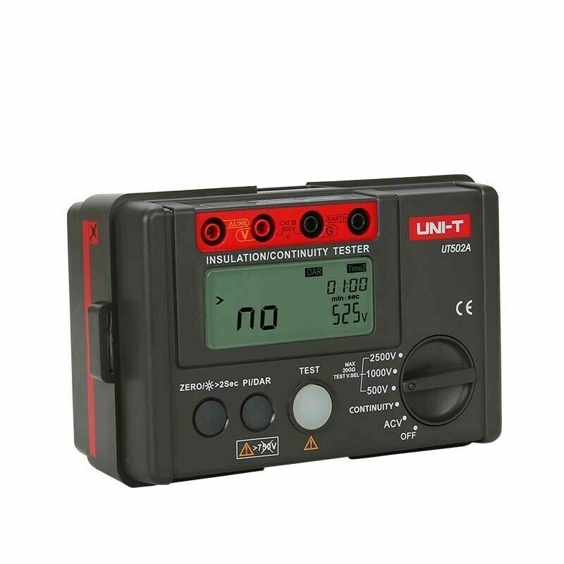 For UNI-T UT502A 2500V Megohmmeter Insulation Tester Voltmeter Continuity Meter