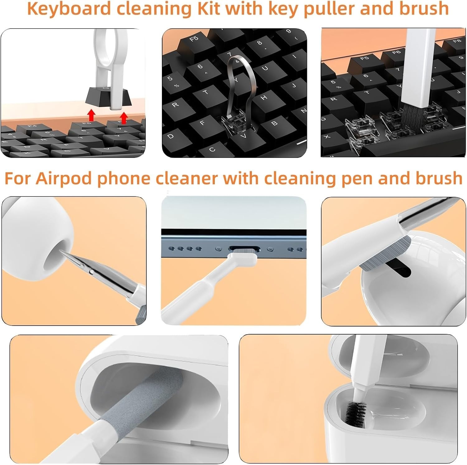 Portable 20-in-1 Device Cleaning Kit with Microfiber - Ideal for Tech Lovers