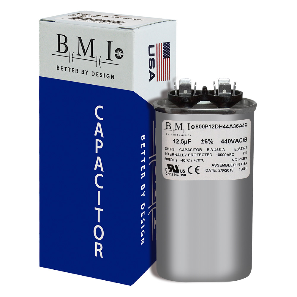USA Replacement for GE Capacitor Oval 12.5 uf MFD 440/370 volt Z97F9003 97F9003