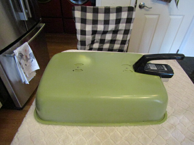 Vintage Hamilton Beach Pantastic Skillet Broiler Avocado Green Lid w Vents 70s